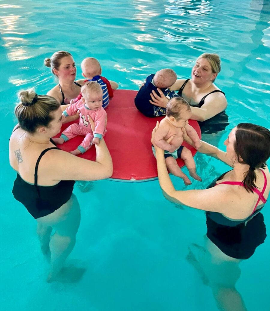 Parent & baby swimming lesson